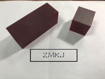 dimensione su misura blocco rosso del Cr Al2O3 del cristallo di zaffiro del laser 36x36x60mmt Cr3+Doped