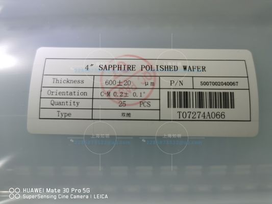 4Inch il grado principale DSP SSP 0.5mm Al2O3 ha condotto i wafer dello zaffiro di Sapphire Substrate