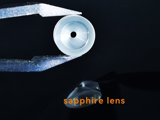 Monocristallo lucidato/non lucidato a forma di ventaglio di Sapphire Lens Glasses Al 2O3