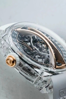 Parti della lunetta della cassa dell'orologio in vetro zaffiro con vetro ottico personalizzato Asse C