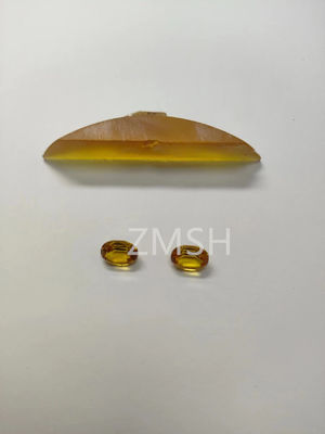 Sapphire artificiale dorato pietra preziosa grezza scala di durezza di Mohs 9 cristallo per gioielli