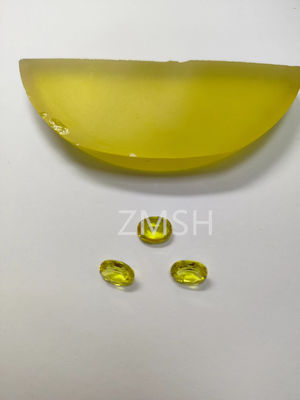 Sapphire artificiale dorato pietra preziosa grezza scala di durezza di Mohs 9 cristallo per gioielli