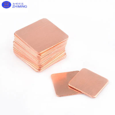 Wafer Cu monocristallino di substrato di rame 5x5x0.5/lmm 10x10x0.5/1mm 20x20x0.5/1mm a=3.607A