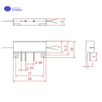 Modulatore di guida d'onda Y del niobato di litio (LiNbO3) / basso Vπ 3,5V / alto PER 25dB / compatibile con FOG, FOCT, comunicazione quantistica
