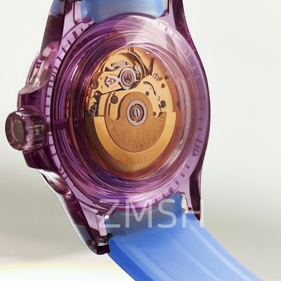 Cassa da orologio di zaffiro grigio-violato di laboratorio personalizzata lussuosa resistente agli graffi