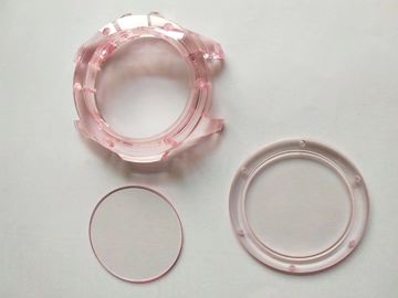 Resistenza di superficie lucidata rosa del graffio di usura della cassa per orologi del cristallo di zaffiro
