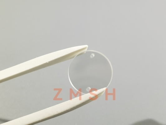 Spessore su misura di Sapphire Optical Window 2mm di dimensione con il foro
