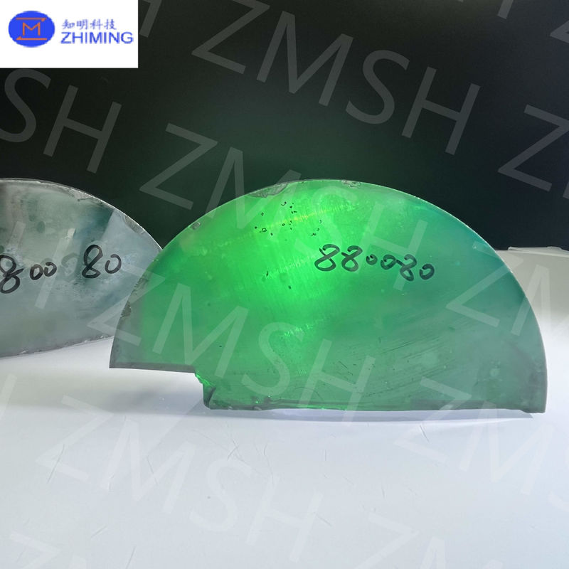 Verde smeraldo Moissanite SiC cristallo singolo durezza Mohs 9,25 Moissanite materia prima per gioielli