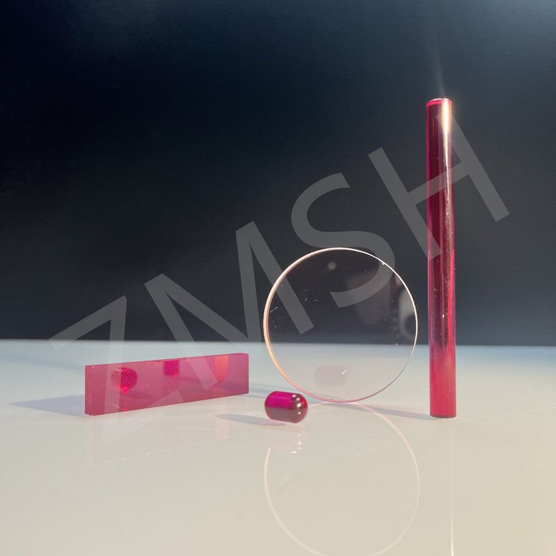 Cr Al2O3 Ruby Rod Sapphire Laser Single Crystal Optical Rod Dimensioni personalizzate