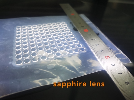 Buon prezzo Al2O3 Custom Single Crystal Sapphire Laser Cut Windows Glass Dia5.5 x 0.5mmt DSP in linea
