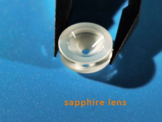 Buon prezzo Monocristallo lucidato/non lucidato a forma di ventaglio di Sapphire Lens Glasses Al 2O3 in linea