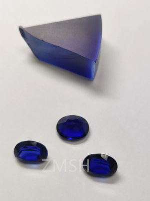 Buon prezzo Blu Sapphire Row Gem Fe Ti Doped Kashmir Oceanic Azure Gem Crystal Jewelry in linea