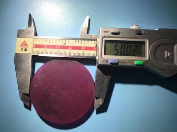 Buon prezzo wafer di cristallo vermiglio del rubino del substrato del Cr Al2O3 del cristallo di zaffiro del laser 50X2.5mmt Cr3+Doped in linea