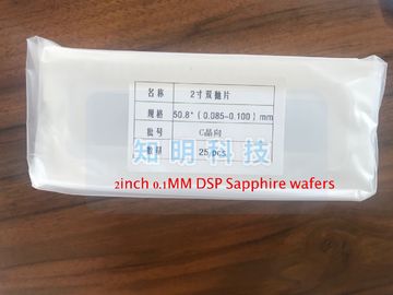 Buon prezzo Spessore a 2 pollici 100um/0.1mm Dsp dello zaffiro dei wafer rotondi 50.8mm del substrato in linea