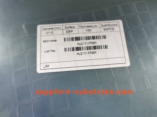 Buon prezzo il lato del doppio di 10*10*0.1mmt 100um ha lucidato Sapphire Substrate principale a 2 pollici in linea